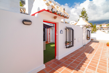 Residential complex entrance